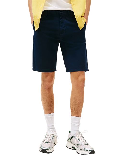 Short uomo blu scuro in cotone Tommy Jeans | DM0DM21950C1G